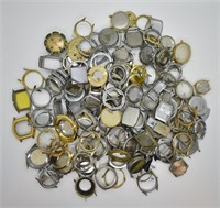 Large Grab Bag Lot of Watch Cases & Rims