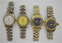 4 pcs. Faux Rolex Lady's Watches