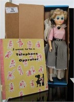 Vintage Telephone Doll w/ Book