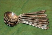 6 William Rogers Soup Spoons