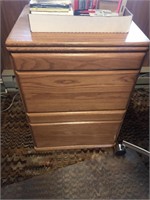 2 Drawer Wooden File Cabinet