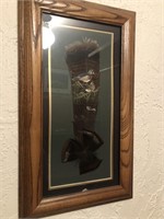 Framed Wood Duck Painted Feather