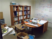 Office Lot Desk Book cases white board