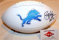 B. Sanders #20 Autographed Football