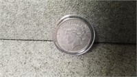 1922 US silver peace dollar coin