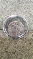 1942 US silver half dollar
