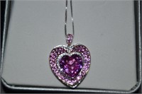 Sterling Heart Pendant w 18" Necklace