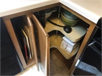 Contents of 2 Cabinets - Scale, Baking Sheets, Etc