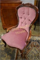 Mahogany Victorian Tufted Back Parlor Chair