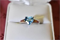 Blue Topaz Sweetheart Ring