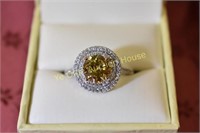 3 Carat Yellow Sapphire Ring
