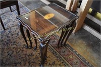 Gorgeous Inlaid Mahogany Nesting Tables (3) with