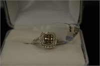 Sterling Diamond Ring size 7 I-J 1/2 CTTW