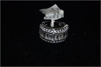 Size 7 Vera Wang Sterling Ring LC White Sapphires