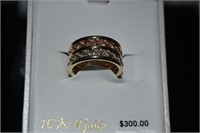 10kt gold  rope ring size 7
