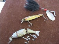 3 Lures Worth Musky Fin, SCB Co, Hinged