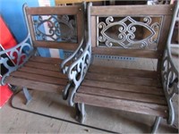 Pair of Metal End Porch Chairs matches Lot 166