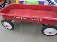 Detroit News Carrier Red Wagon