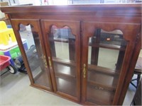 China Cabinet Top with Glass Shelves and Doors