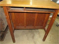 Antique Oak Drafting Table 3 Foot Wide