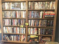 Large collection of blue rays, dvds, vhs tapes