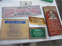 Lot 5 Wooden Signs Funny~Sayings Decor