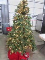 7' Fiber-Optic Self Lighting Christmas Tree