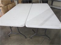 TWO 6' Lifetime Poly Folding Tables