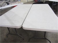 TWO 6' Lifetime Poly Folding Tables