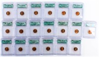 Coin 19 ICG Graded Lincoln Cents 1930's-1950's