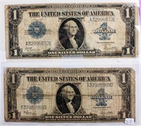 Coin (2) 1923 Silver Certificates Large Size