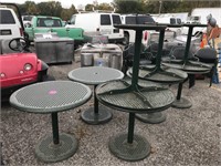 Lot of 8 outdoor tables