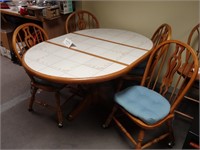 Ceramic Tile Table w/4 Chairs
