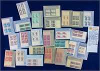 Stamps 25 Blocks of 4 Genuine 5¢ Postage Stamps