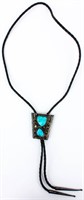 Jewelry Sterling Silver & Turquoise Bolo Tie