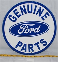 GENUINE FORD PARTS EMBOSSED TIN SIGN