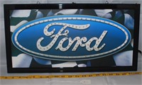 FORD LOGO LED SIGN ENCIRCLED WITH CHASING LIGHTS