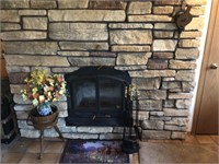 Ducks Unlimited Fireplace Set, Barrel Planter, Etc