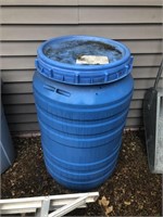 Blue Barrel With Cover