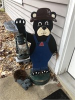 Welcome Bear with Lantern & Shoe Brush