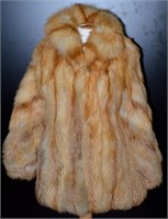 Ladies Fox Multi Colored Fur Coat Fully Lined
