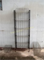 Wire display rack & wire baskets and drying racks