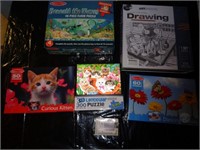 6pc Puzzle and other Lot