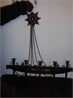 Gothic Wall Candle Holder with Decor Chain
