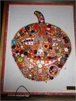 Homemade Lighted Wall Art from Costume Jewelry #1