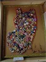 Homemade Lighted Wall Art from Costume Jewelry #2