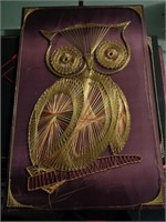 Handmade String Art of a Owl