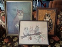 3 Wall Art of Owls