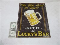 "Get It At LUCKY'S" Metal Sign