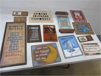 Lot 13 Wooden Vintage Signs Funny~Sayings